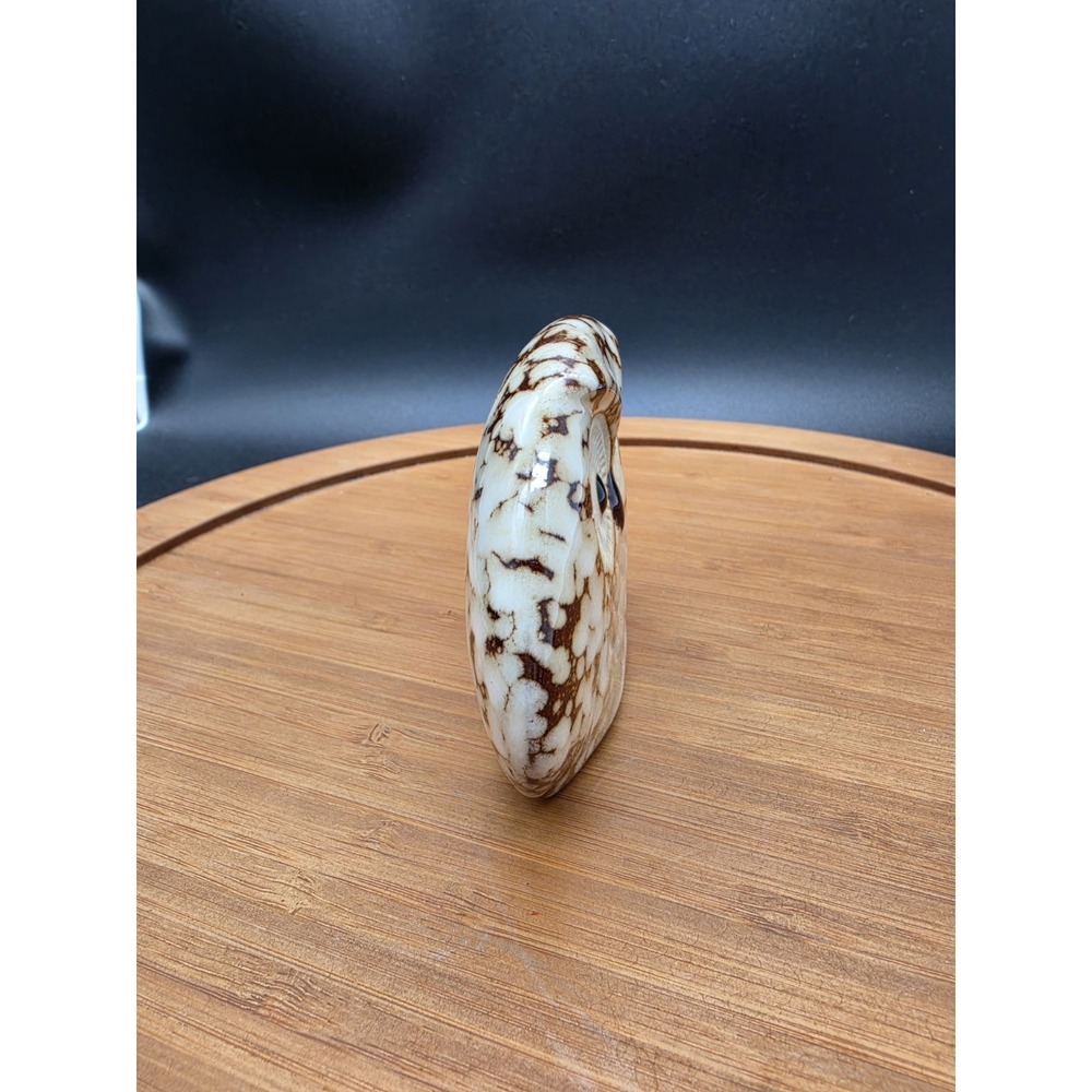 Vintage Glazed Stoneware Owl Figurine Ceramic Animal Decor - Picture 2 of 8